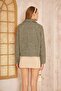 Women's Khaki Green Comfortable Fit Self Textured Corded Fabric Melton Fabric Jacket 700-3529341 - 7
