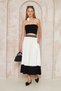 Women's Waist Elastic Striped Color Block Casual Kiloş Pocketed Long Bohemian Skirt 700-3535231 - 2
