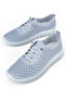 , Women's Genuine Leather Casual Shoes 1611046Z8031 Ice Blue - 7