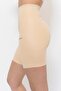 Size Reducing Recovery High Waisted Anti-Slip Beige Corset Long Shorts - 3