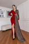 Women's Leopard Detailed Slit Evening Dress Nbnc2509 - 3