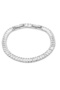 Steel Luxury Zircon Stone Elegant Waterway Bracelet Silver Color - 2