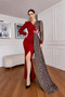 Women's Leopard Detailed Slit Evening Dress Nbnc2509 - 4