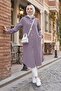 Stripe Detail Hooded Stamp Cap 1634 - Lilac - 3