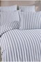 Pureyarn Yarn-Dyed Natural Wrinkled Duvet Cover Set Single Size 100% Cotton - 2