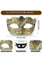 Gold Color Vintage Masquerade Mask – Venetian Style Party Mask (4940)