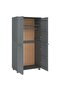 Wardrobe HAMAR Dark Grey 89x50x180 cm Solid Wood Pine - 4