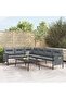 Garden Corner Sofa Anthracite Steel and Textilene