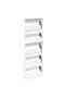 Shoe Cabinet 5-Layer Mirror White 63x17x169.5 cm - 5