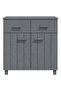 Sideboard HAMAR Dark Grey 79x40x80 cm Solid Wood Pine - 4