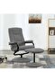 Recliner Chair with Footrest Light Grey Fabric