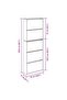 Shoe Cabinet 5-Layer Mirror White 63x17x169.5 cm - 3