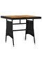 5 Piece Outdoor Dining Set Poly Rattan Black - 5