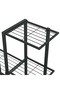 Flower Stand with Wheel 94.5x25x92.5 cm Black Metal - 6