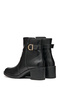 Women's Black D Series 60 a - Smo.Lea Buckle Zipper Heeled Leather Boots D56Xxa00043C9999 - 5