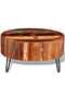 Coffee Table Solid Reclaimed Wood Round - 5