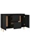 Sideboard Black 101x35x70 cm Engineered Wood - 2