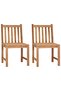 Garden Chairs 2 pcs with Cushions Solid Teak Wood - 2