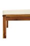 6 Piece Garden Lounge Set with Cream Cushion Solid Acacia Wood - 6