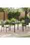 Stackable Outdoor Chairs 2 pcs Poly Rattan Brown