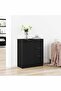 Sideboard with Drawer Black Oak 60 x 30 x 70 cm Engineered Wood