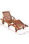 Sun Lounger Solid Acacia Wood - 3