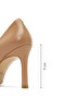 Women's Beige Thin Heeled Genuine Leather Stiletto, Heeled Shoes 25Afd161818 - 2