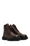 Men's Brown Zippered Leather Boots 25Wfd7006Ft - 2