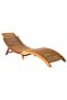 Sun Lounger Solid Acacia Wood Brown