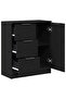 Sideboard with Drawer Black Oak 60 x 30 x 70 cm Engineered Wood - 4