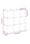 Storage Cube Organiser with 9 Cubes and Doors Transparent PP - 3