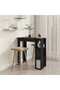 Bar Table with Shelf Black 102x50x103.5 cm Engineered Wood - 5