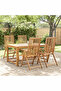 Folding Garden Chairs 4 pcs Solid Acacia Wood - 2