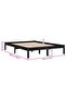 Bed Frame without Mattress Black Solid Wood Super King Size - 3