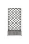 Planter with Trellis Grey Solid Wood Fir - 4