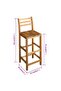 Bar Chairs 2 pcs Solid Acacia Wood - 3