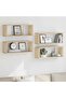 Wall Cube Shelf 4 pcs Sonoma Oak 60x15x23 cm Engineered Wood