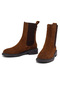 Women's Tan Suede Leather Chelsea Boots 25Wfd202210 - 3