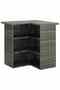 Corner Bar Table Grey 100x50x105 cm Poly Rattan - 4
