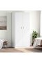 Wardrobe White 90x52x200 cm Engineered Wood