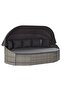 Outdoor Lounge Bed with Canopy Poly Rattan Grey