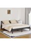 Bed Frame without Mattress Solid Wood Pine 160x200cm Grey
