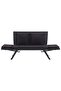 Garden Bench with Cushions 176 cm Black Poly Rattan - 6