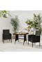 3 Piece Outdoor Dining Set Poly Rattan Black