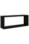 Wall Cube Shelf 2 pcs Black 60x15x23 cm Engineered Wood - 2