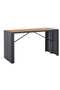 9 Piece Outdoor Bar Set Poly Rattan and Wood Acacia Black - 3