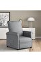 Recliner Chair Light Grey Fabric