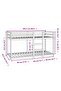 Bunk Bed without Mattress White 80x200 cm Solid Wood Pine - 3