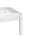810083 Bed Frame without Mattress White Solid Wood 140x200 cm - 7
