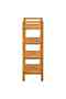 Shoe Rack with 4 Shelves 50x27x80 cm Solid Oak Wood - 2
